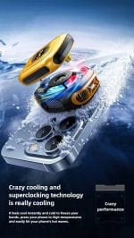 MEMO CX12 Mobile Phone Cooler Rechargeable Cooler Radiator with Digital Display and Battery Phone Cooler - Image 5